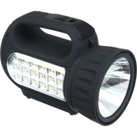Аккумуляторный фонарь прожектор ЧИНГИСХАН 18 SMD, 1 Вт, LED, шнур 220В, резинопластик 198-041 (артикул 16479611) – фото 1