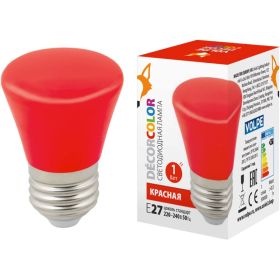 Декоративная светодиодная лампа Volpe LED-D45-1W/RED/E27/FR/С BELL UL-00005638 (артикул 15975088) – фото 1