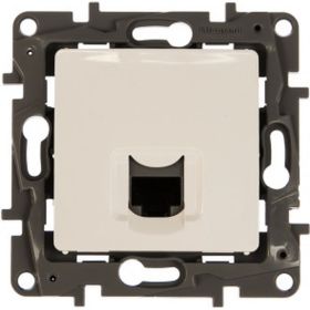Механизм розетки Legrand 1-м СП Etika RJ45 CAT.5 UTP белый Leg 672241 1066930 (артикул 15788644) – фото 1