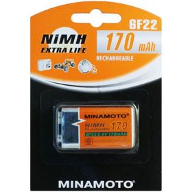 Аккумулятор Minamoto 6F22, 170mAh, 1 Card 5111 (артикул 16375170) – фото 1