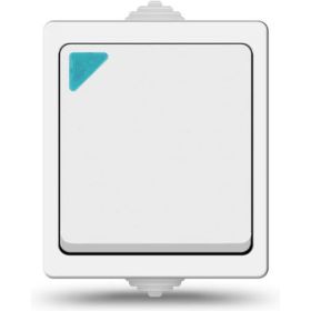 Выключатель UNIVersal Аллегро 1 клавиша, с подсветкой, IP54, белый 5563477 (артикул 16174899) – фото 1
