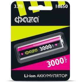 Аккумулятор ФАZА Li-Ion 18650 3000мАч BL-1 5004757 (артикул 16487672) – фото 1