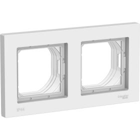 2-местная рамка Schneider Electric AtlasDesign Aqua IP44 белый SchE ATN440102 (артикул 17454360) – фото 1
