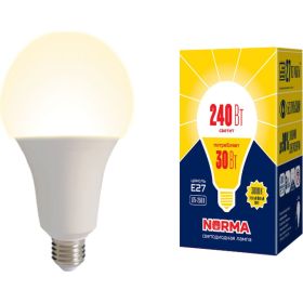 Светодиодная лампа Volpe LED-A95-30W/3000K/E27/FR/NR Форма "A", матовая Серия Norma UL-00005604 (артикул 16018217) – фото 1