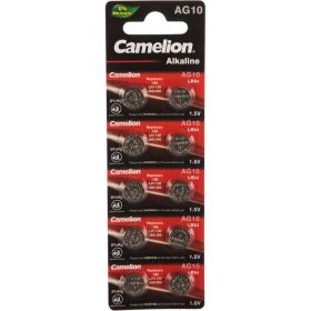 Батарейка для часов Camelion G10 BL-10 Mercury Free AG10-BP10 0%Hg 389A/LR1130/189 12818 (артикул 15905406) – фото 1