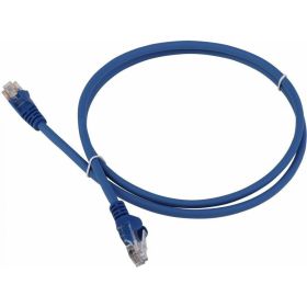 Патч-корд LANMASTER RJ45-RJ45, 4 пары, UTP, категория 5е, 0.5 м, синий, LSZH, LAN-PC45/U5E-0.5-BL (артикул 16102040) – фото 1