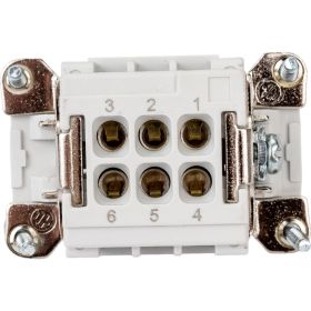 Гнездо Emas 6 полюсов, 16А EB006CP00 (артикул 16910353) – фото 1