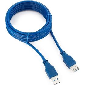 Кабель USB3.0 Pro Cablexpert, удлинитель, AM/AF, 3м, экранированный, синий, пакет, CCP-USB3-AMAF-10 (артикул 16206395) – фото 1