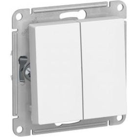 2-клавишный переключатель Schneider Electric ATLASDESIGN 10АХ, БЕЛЫЙ ATN000165 (артикул 16313738) – фото 1