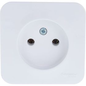 Розетка Schneider Electric BLANCA без заземления, без шторок, белый BLNRA000111 (артикул 16313863) – фото 1