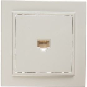 Компьютерная розетка STEKKER 1-местная RJ-45, серия Эрна, белая 39047 (артикул 16177061) – фото 1
