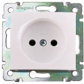 Одноместная розетка Legrand Valena 774416 б/з, белая (артикул 15142409) – фото 1
