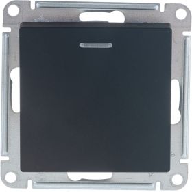 1-клавишный выключатель Schneider Electric ATLASDESIGN с подсветкой, сх.1а, 10АХ, КАРБОН ATN001013 (артикул 16314368) – фото 1