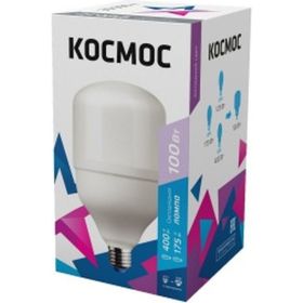 Светодиодная лампа Космос HWLED 100W 220V E27 6500K переходник в комплекте на Е40 LksmHWLED100WE2765 (артикул 16160464) – фото 1