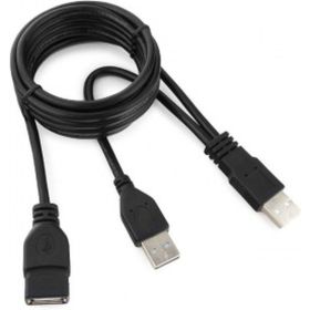 Кабель-удлинитель Cablexpert USB 2.0 Pro, 2xAM/AF, 1.8м, экран, черный, пакет CCP-USB22-AMAF-6 (артикул 16206436) – фото 1