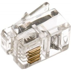 Телефонная вилка Cablexpert контакты 3m RJ-9 MP-4p4c (артикул 16166380) – фото 1