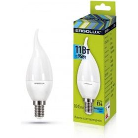 Светодиодная лампа Ergolux LED-CA35-11W-E14-4K свеча на ветру, 11Вт, E14, 4500K, 180-240В 14235 (артикул 16392492) – фото 1