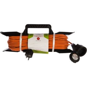 Силовой удлинитель ЭРА UFx-1-2x1.0-20m-IP44 на рамке, без заземления, 1 гнездо, 20м, ПВС 2х1 Б0043040 (артикул 16109981) – фото 1