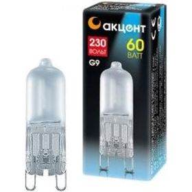 Галогенная лампа АКЦЕНТ JCD, 230В, 60W, G9, FR, капсульная, матовая 4606400204312 (артикул 15095838) – фото 1