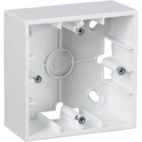Коробка для наружного монтажа Simon на 1 пост, белый 20 1590751-030 (артикул 15423810) – фото 1