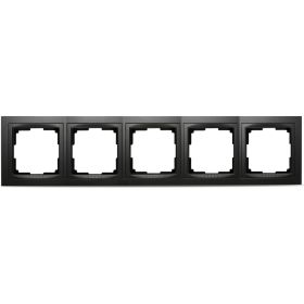 Рамка Smartbuy 5-местная пластик черная Нептун SBE-05b-Plastic-FR-5 (артикул 16052042) – фото 1