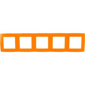Рамка ЭРА 12500522 на 5 постов, 2, оранжевый Б0019419 (артикул 16110314) – фото 1