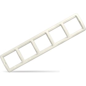 Рамка UNIVersal Валери 5-ти местная, горизонтальная, слоновая кость ivory 1040 (артикул 16174741) – фото 1