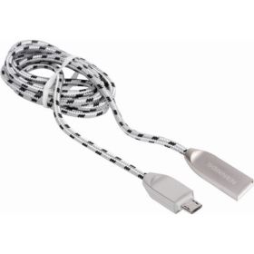 Кабель SONNEN USB 2.0-micro USB 1м Premium медь передача данных и быстрая зарядка 513125 (артикул 16425181) – фото 1
