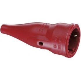 Кабельная резиновая розетка с мультизаземлением, ABL IP44 16A 2P+E 250V, красный 1479040 (артикул 15976254) – фото 1