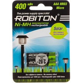 Аккумулятор ROBITON 400MHAAA-2 SOLAR BL2 (2шт) 13904 (артикул 15949011) – фото 1
