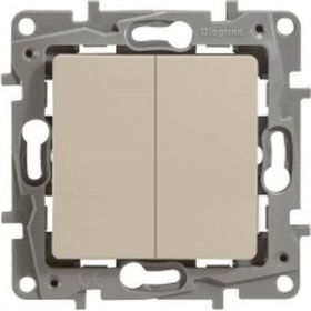 Механизм выключателя Legrand 2-кл. СП Etika 10А IP20 с подсветкой, слоновая кость Leg 672304 1066878 (артикул 15788606) – фото 1