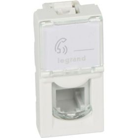 Механизм телефонной розетки Legrand 1-м СП RJ11 MOSAIC NEW 4 конт 078730 124979 (артикул 15719386) – фото 1