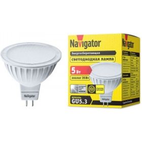 Светодиодная лампа NAVIGATOR 94 129 NLL-MR16-5-230-4K-GU5.3 5Вт 4000К белый 170-260В 94129 209674 (артикул 15933366) – фото 1