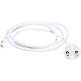 Сетевой шнур с вилкой V2 ПВС 2x0.75, 1.5м без з/к, белый LUX 4606400615781 (артикул 15545888) – фото 1