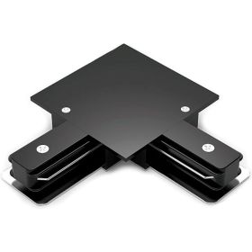 Угловой коннектор для встраиваемых трековых шинопроводов GAUSS черный 1/50 TR133 (артикул 16857223) – фото 1