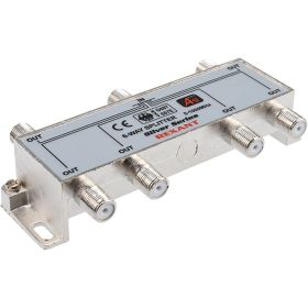 Делитель REXANT ТВ краб x 6 + 7шт. F BOX 5-1000 МГц Silver 05-6104 (артикул 16198153) – фото 1