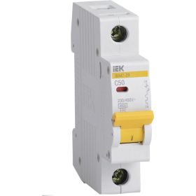 Автоматический выключатель IEK ВА47-29 1п, 50А, С, 4.5кА, MVA20-1-050-C (артикул 537761) – фото 1