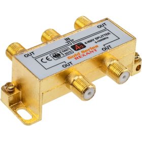 Делитель REXANT ТВ х 4 + 5шт. F BOX 5-1000 МГц GOLD 05-6103-1 (артикул 16198106) – фото 1