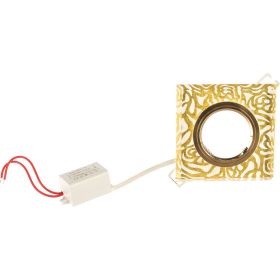 Точечный светильник Gauss Backlight золотой узор/золото Gu5.3 LED подсветка 2700K BL063 (артикул 15501475) – фото 1