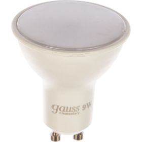 Лампа Gauss LED Elementary MR16 GU10 9W 640lm 3000К 13619 (артикул 15869338) – фото 1