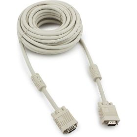 Кабель VGA Premium Cablexpert, 15M/15M, 10м, двойная экранировка, ферритовые кольца, пакет CC-PPVGA-10M (артикул 16205292) – фото 1