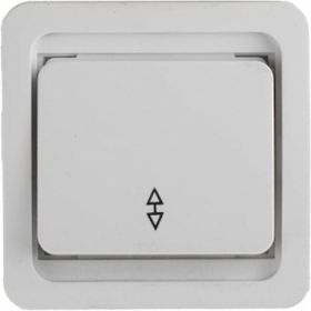 Выключатель проходной одноклавишный СВЕТОЗАР CITY SV-54137-W (артикул 13658833) – фото 1