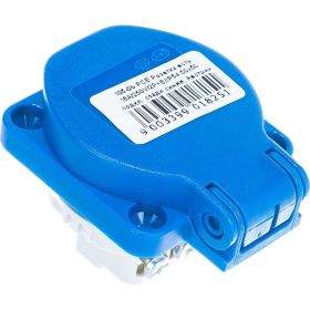 Встраиваемая розетка PCE 16А 220V 2P+E IP54 50x50 подключение сзади, синяя 105-0b (артикул 16040326) – фото 1