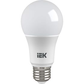 Лампа IEK LED, A60, 9вт, 230В, 4000К, E27 LLE-A60-9-230-40-E27 (артикул 16459861) – фото 1