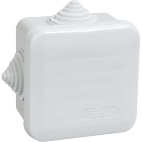 Распаячная коробка IEK открытой проводки, 70x70x40, IP44, КМ41236, 4 гермоввода,защелкивающаяся крышка UKOZ11-070-070-040-K41-44 (артикул 15162946) – фото 1