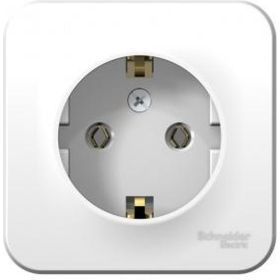 Розетка Schneider Electric BLANCA, открытой установки, с заземлением, без шторок, белый BLNRA010111 (артикул 16313841) – фото 1