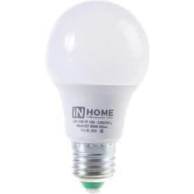 Светодиодная лампа IN HOME LED-A60-VC 10Вт 230В Е27 3000К 900Лм 4690612020204 (артикул 15918898) – фото 1