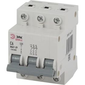 Автоматический выключатель ЭРА SIMPLE ВА 47-29 3P 63А C 4,5кА Б0039244 (артикул 15981339) – фото 1