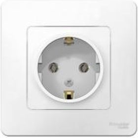 Розетка Schneider Electric BLANCA с заземлением без шторок, БЕЛЫЙ BLNRS001011 (артикул 16313821) – фото 1
