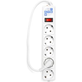 Фильтр-удлинитель Power Cube PC 0,5м 5р, бел. 10А/2,2кВт SPG-B-0,5М-WHITE (артикул 15888998) – фото 1